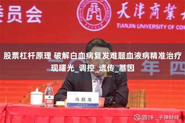 股票杠杆原理 破解白血病复发难题血液病精准治疗现曙光_调控_遗传_基因